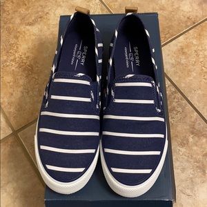 Sperry seaside canvas slide, like new